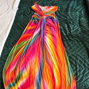 Vibrant Multicolor Maxi Dress